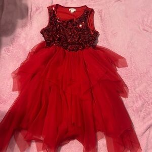 sparkly red dress kids L